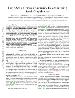 Large-Scale Graphs Community Detection using Spark GraphFrames