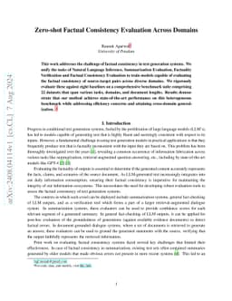 Zero-shot Factual Consistency Evaluation Across Domains