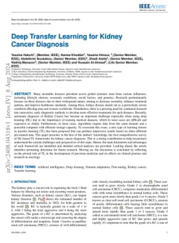 Deep Transfer Learning for Kidney Cancer Diagnosis