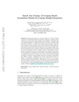 Depth Any Canopy: Leveraging Depth Foundation Models for Canopy Height
  Estimation