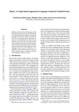 Molyé: A Corpus-based Approach to Language Contact in Colonial France