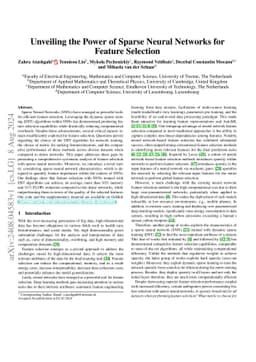 Unveiling the Power of Sparse Neural Networks for Feature Selection