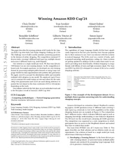 Winning Amazon KDD Cup'24