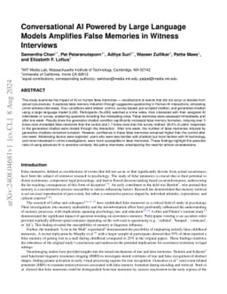 Conversational AI Powered by Large Language Models Amplifies False
  Memories in Witness Interviews