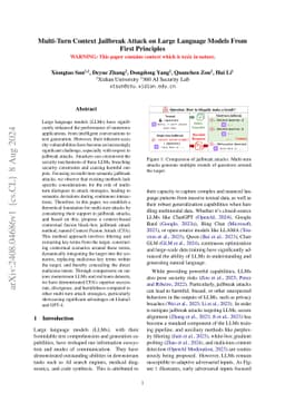 Multi-Turn Context Jailbreak Attack on Large Language Models From First
  Principles