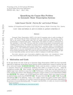 Quantifying the Corpus Bias Problem in Automatic Music Transcription
  Systems
