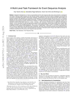 A Multi-Level Task Framework for Event Sequence Analysis