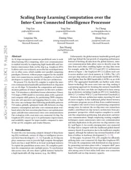 Scaling Deep Learning Computation over the Inter-Core Connected
  Intelligence Processor with T10