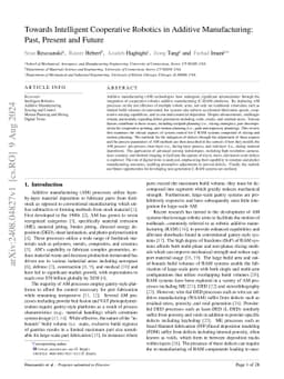 Towards Intelligent Cooperative Robotics in Additive Manufacturing:
  Past, Present and Future
