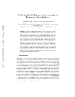 Clustering-friendly Representation Learning for Enhancing Salient
  Features