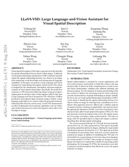 LLaVA-VSD: Large Language-and-Vision Assistant for Visual Spatial
  Description