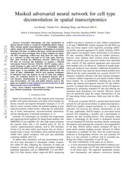 Masked adversarial neural network for cell type deconvolution in spatial
  transcriptomics