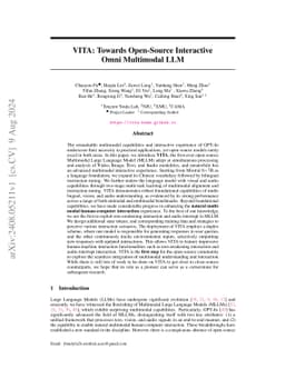 VITA: Towards Open-Source Interactive Omni Multimodal LLM