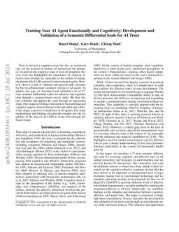 Trusting Your AI Agent Emotionally and Cognitively: Development and
  Validation of a Semantic Differential Scale for AI Trust
