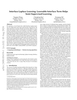 Interface Laplace Learning: Learnable Interface Term Helps
  Semi-Supervised Learning