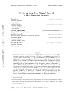 Predicting Long-Term Allograft Survival in Liver Transplant Recipients