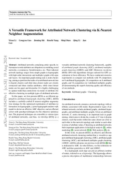 A Versatile Framework for Attributed Network Clustering via K-Nearest
  Neighbor Augmentation