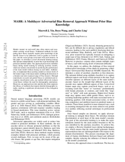 MABR: Multilayer Adversarial Bias Removal Without Prior Bias Knowledge