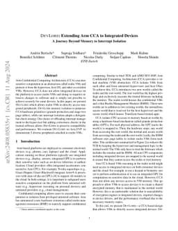Devlore: Extending Arm CCA to Integrated Devices A Journey Beyond Memory
  to Interrupt Isolation