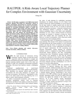 RALTPER: A Risk-Aware Local Trajectory Planner for Complex Environment
  with Gaussian Uncertainty