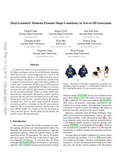 Deep Geometric Moments Promote Shape Consistency in Text-to-3D Generation