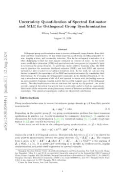 Uncertainty Quantification of Spectral Estimator and MLE for Orthogonal
  Group Synchronization