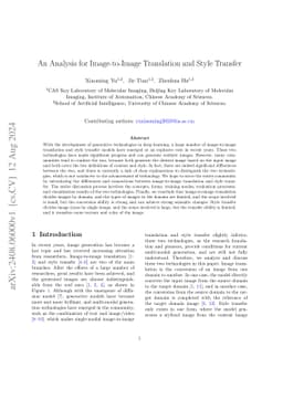 An Analysis for Image-to-Image Translation and Style Transfer