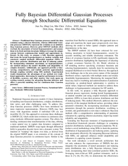 Fully Bayesian Differential Gaussian Processes through Stochastic
  Differential Equations