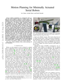 Motion Planning for Minimally Actuated Serial Robots