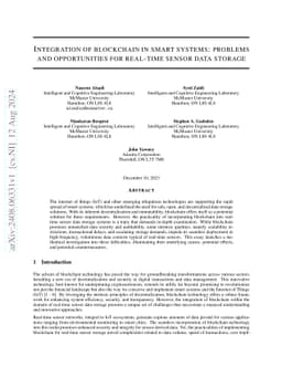 Integration of blockchain in smart systems: problems and opportunities
  for real-time sensor data storage