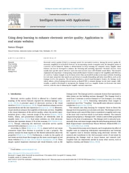 Using deep learning to enhance electronic service quality: Application
  to real estate websites