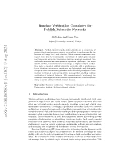 Runtime Verification Containers for Publish/Subscribe Networks