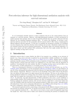 Post-selection inference for high-dimensional mediation analysis with
  survival outcomes