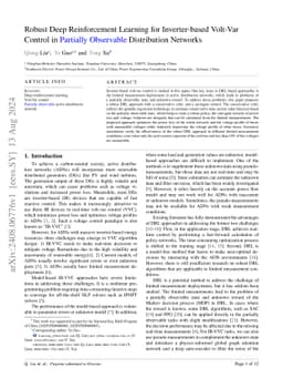 Robust Deep Reinforcement Learning for Inverter-based Volt-Var Control
  in Partially Observable Distribution Networks
