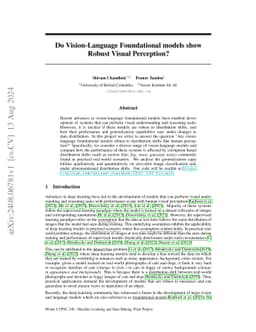Do Vision-Language Foundational models show Robust Visual Perception?