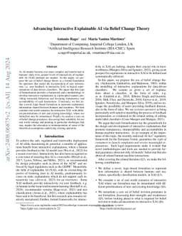 Advancing Interactive Explainable AI via Belief Change Theory