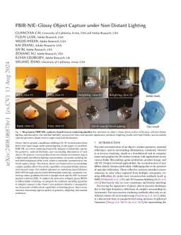 PBIR-NIE: Glossy Object Capture under Non-Distant Lighting