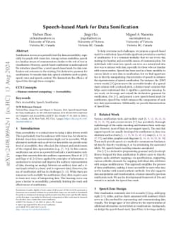 Speech-based Mark for Data Sonification
