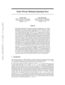 Faster Private Minimum Spanning Trees
