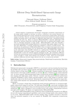 Efficient Deep Model-Based Optoacoustic Image Reconstruction