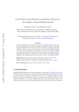 Local linear smoothing for regression surfaces on the simplex using
  Dirichlet kernels
