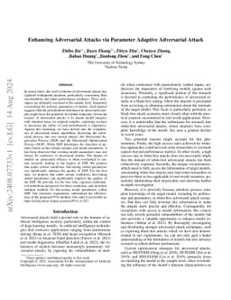 Enhancing Adversarial Attacks via Parameter Adaptive Adversarial Attack