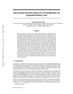 Incremental Structure Discovery of Classification via Sequential Monte
  Carlo