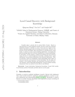 Local Causal Discovery with Background Knowledge