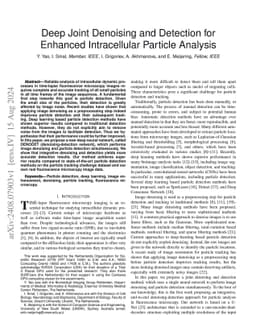Deep Joint Denoising and Detection for Enhanced Intracellular Particle
  Analysis