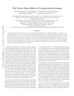 The Clever Hans Effect in Unsupervised Learning