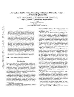 Normalized AOPC: Fixing Misleading Faithfulness Metrics for Feature
  Attribution Explainability