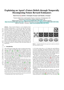 Explaining an Agent's Future Beliefs through Temporally Decomposing
  Future Reward Estimators