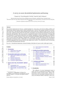 A survey on secure decentralized optimization and learning