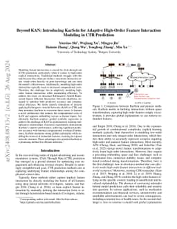 CTR-KAN: KAN for Adaptive High-Order Feature Interaction Modeling